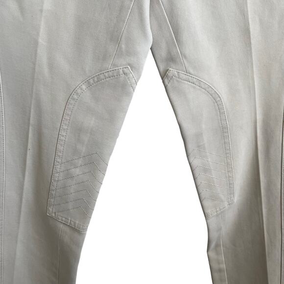 Talbots Pants Women 10 Petite Cream Taper Leg Zip Clasps Closure Stretch Basics - Picture 7 of 14